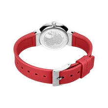 Load image into Gallery viewer, Bering Classic Watch with polished silver case and Red Silicon strap