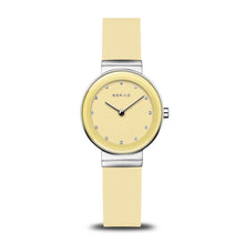 Load image into Gallery viewer, Bering Classic Watch with polished silver case and Yellow Silicon strap