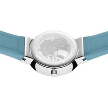 Load image into Gallery viewer, Bering Classic Watch with polished silver case and Blue Silicon strap