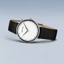 Load image into Gallery viewer, Classic Ultra Slim White Face Leather Strap Ladies Bering Watch
