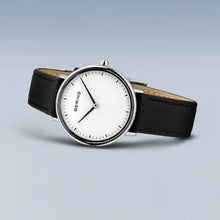Load image into Gallery viewer, Bering Classic Leather Strap Ultra Slim White Face Ladies Watch