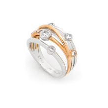 Load image into Gallery viewer, 18ct White & Rose Gold and Diamond Ring