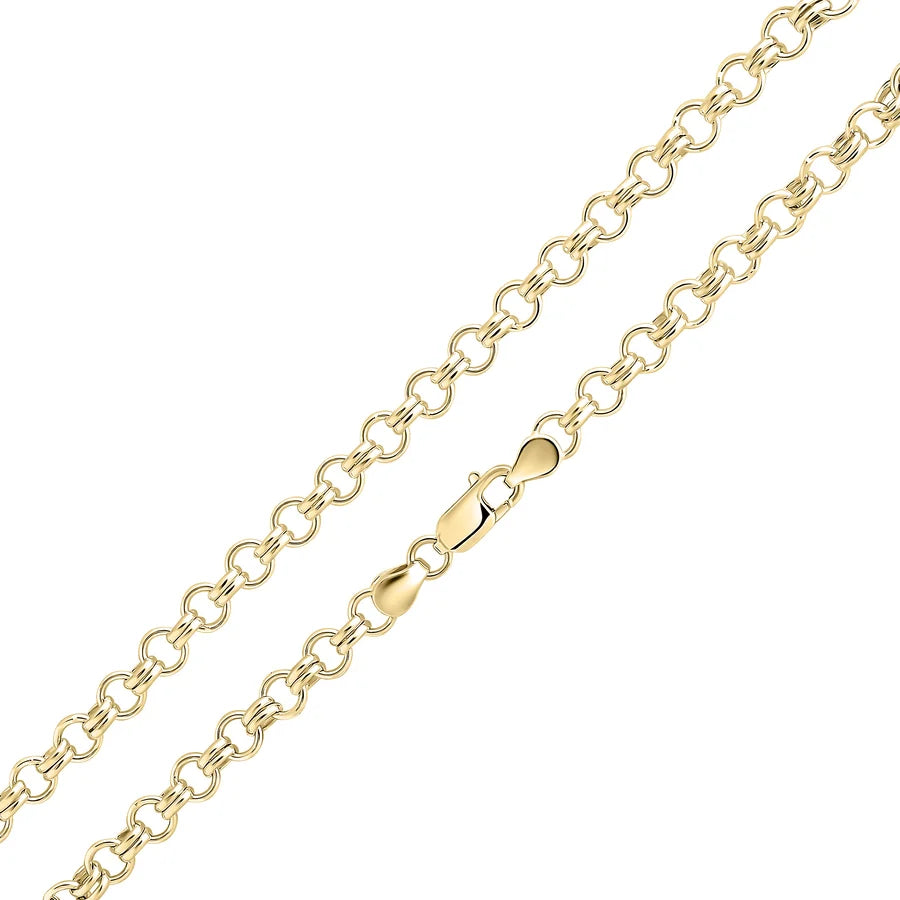 Gold Vermeil 6.1mm Handmade Two-One Cable Chain Bracelet 7.5", view 2