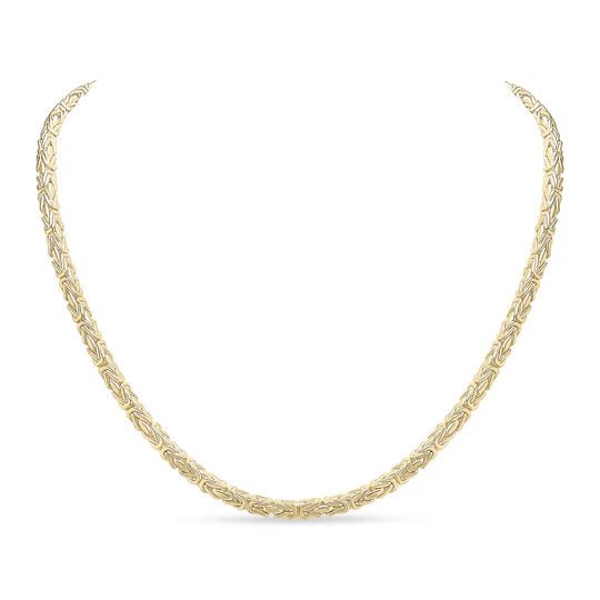 Gold Vermeil 4mm Square Byzantine Chain Bracelet 7.5", view 3