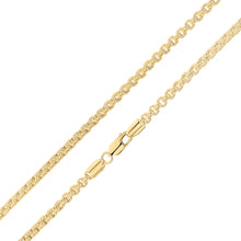Load image into Gallery viewer, Sterling Silver 18ct Vermeil 4mm Rounded Box Belcher Chain 7.5"