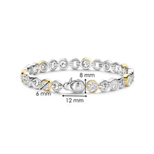 Load image into Gallery viewer, NEW - Ti Sento Sterling Silver Vermeil & round CZ Bracelet