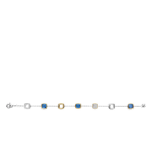 Load image into Gallery viewer, Rhodium plated Silver Stone set bracelet