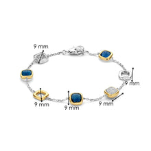 Load image into Gallery viewer, Rhodium plated Silver Stone set bracelet