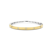 Load image into Gallery viewer, Ti Sento Classic Zirconia Bangle Hand-set Zirconia / 18ct Gold Vermeil