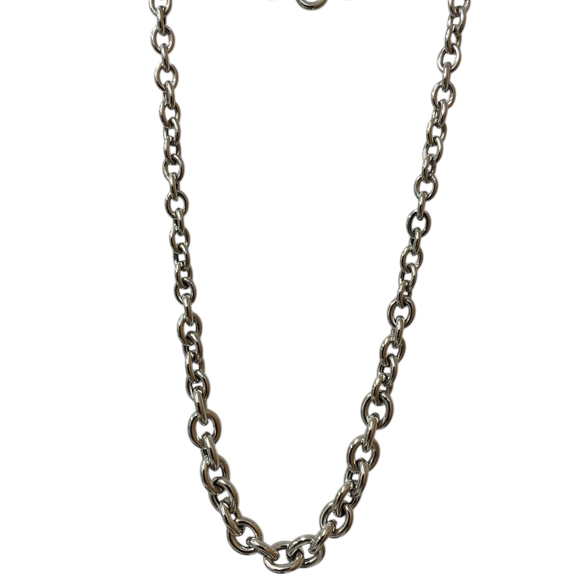 Urban Armour Sterling Silver Oval Rolo link Necklace, view 2
