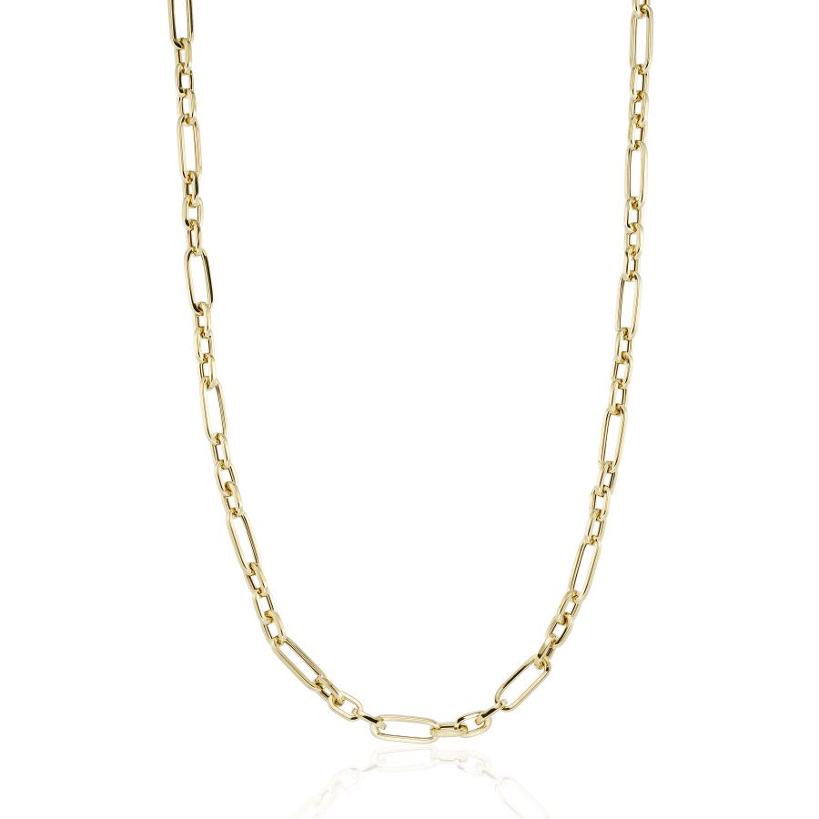 9ct Yellow Gold Alternating Links Necklace