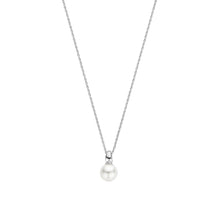 Load image into Gallery viewer, Sterling Silver 8mm Pearl Pendant Necklace by TI SENTO, view 4