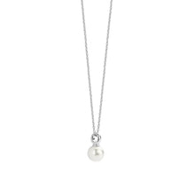 Load image into Gallery viewer, Sterling Silver 8mm Pearl Pendant Necklace by TI SENTO, view 3