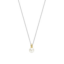 Load image into Gallery viewer, Gilded Silver Pearl Pendant on Chain
