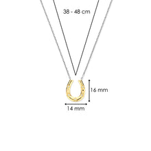 Load image into Gallery viewer, Sterling Silver and Vermeil Horse Shoe Necklace