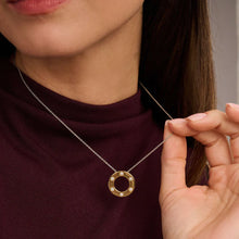 Load image into Gallery viewer, Ti Sento Classic Zirconia Necklace Hand-set Zirconia / 18ct Gold Vermeil
