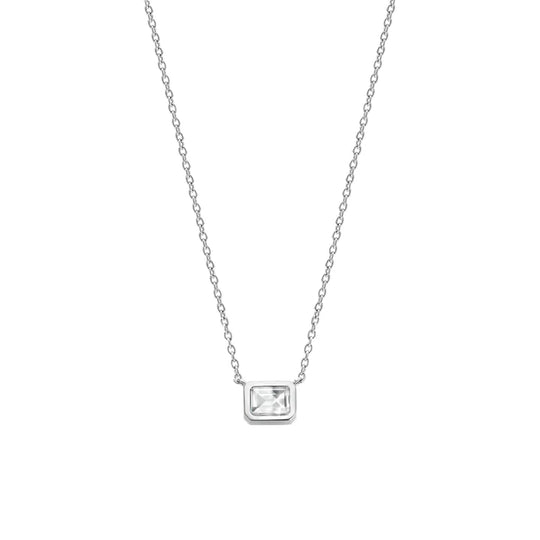 Sterling Silver and Cubic Zirconia Necklace