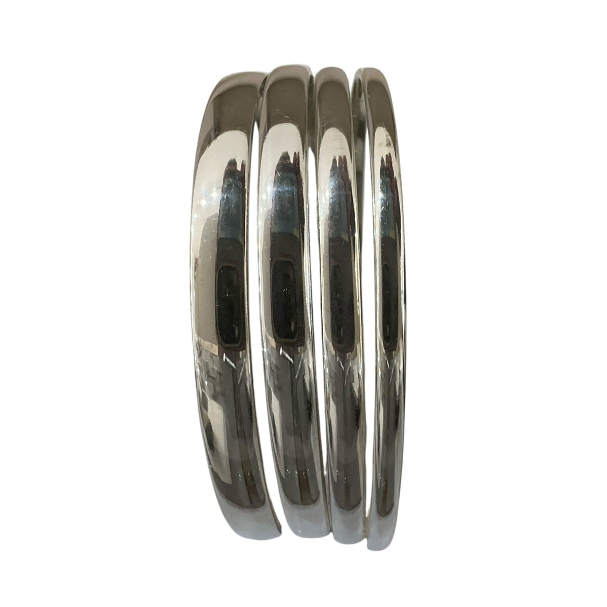 Sterling Silver Round Bangle - 6mm, view 2