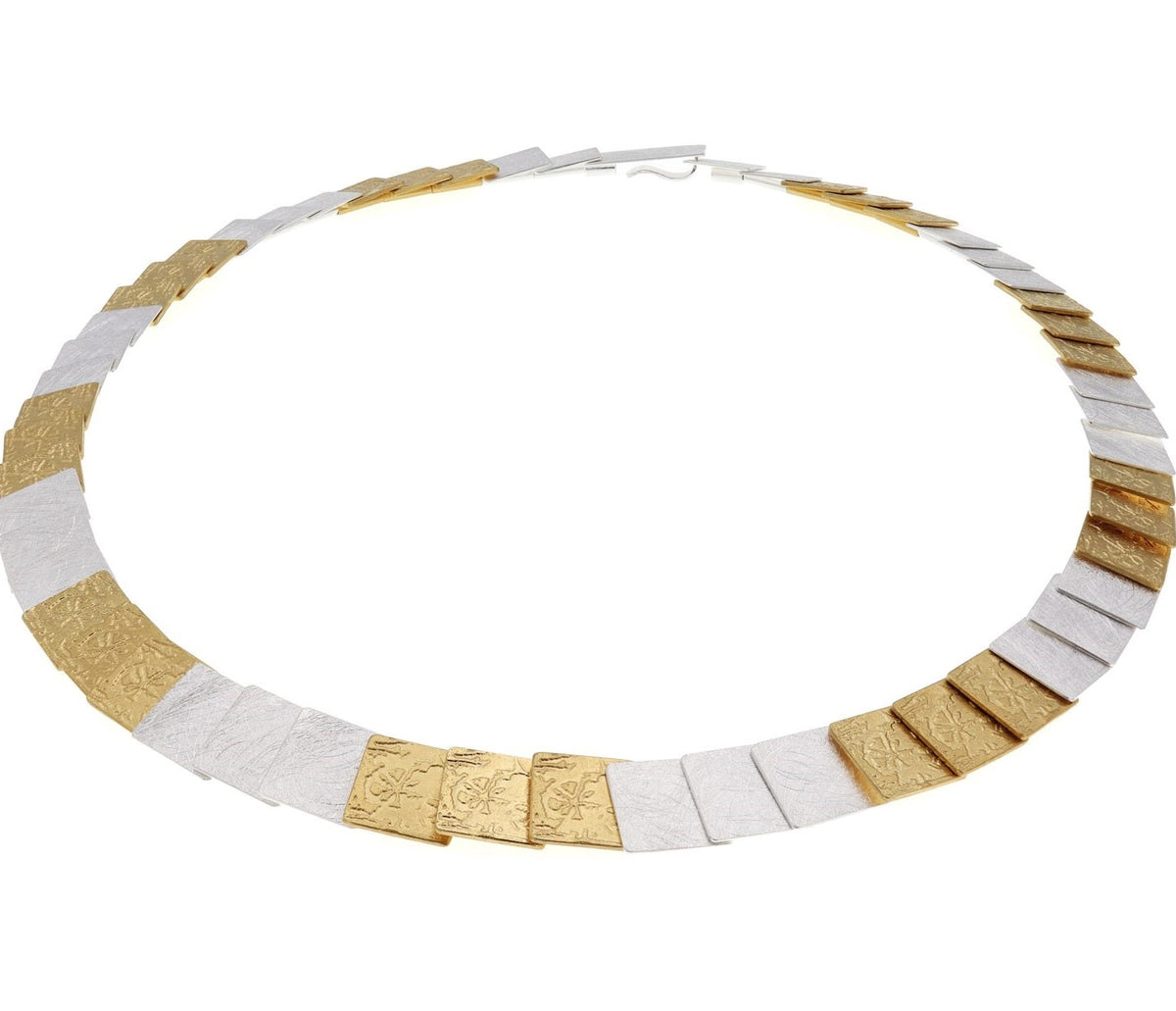 Mixed Sterling Silver and Gold Vermeil Necklace, view 2