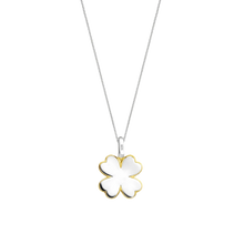 Load image into Gallery viewer, NEW IN - Ti Sento Gold Plated Malachite Green 4 leaf clover Pendant