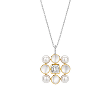 Load image into Gallery viewer, Ti Sento Pearls, Mother of Pearl and CZ Gold Plated Pendant