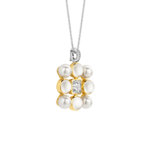 Load image into Gallery viewer, Ti Sento Pearls, Mother of Pearl and CZ Gold Plated Pendant