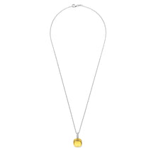 Load image into Gallery viewer, Gold Vermeil Yellow Stone Pendant, view 4