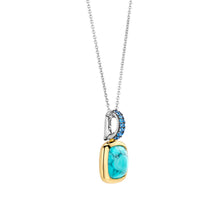 Load image into Gallery viewer, TI SENTO Sterling Silver Vermeil Turquoise Pendant