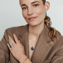 Load image into Gallery viewer, Gold Vermeil Blue Stone Pendant