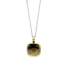 Load image into Gallery viewer, NEW - Sterling Silver and Vermeil Khaki coloured stone Pendant