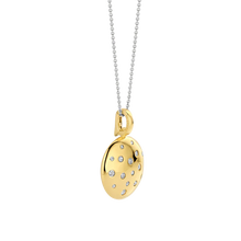 Load image into Gallery viewer, Gold Vermeil Cubic Zirconia round Pendant on chain