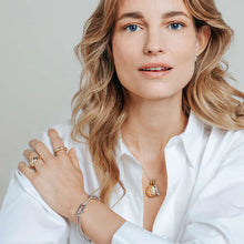 Load image into Gallery viewer, Gold Vermeil Cubic Zirconia round Pendant on chain