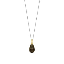 Load image into Gallery viewer, NEW - Sterling Silver and Vermeil Khaki coloured stone Detachable Pendant