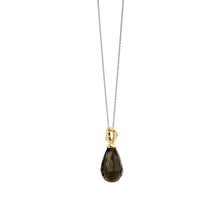 Load image into Gallery viewer, NEW - Sterling Silver and Vermeil Khaki coloured stone Detachable Pendant