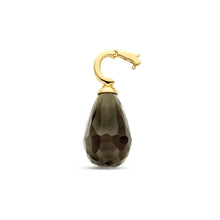 Load image into Gallery viewer, NEW - Sterling Silver and Vermeil Khaki coloured stone Detachable Pendant
