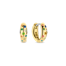 Load image into Gallery viewer, Gold Vermeil Multi Stone Earrings