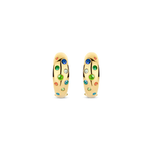 Load image into Gallery viewer, Gold Vermeil Multi Stone Earrings