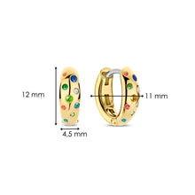 Load image into Gallery viewer, Gold Vermeil Multi Stone Earrings