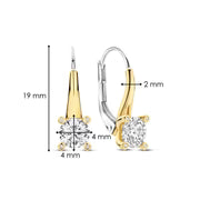 Load image into Gallery viewer, Ti Sento Sterling Silver Vermeil Classic Zirconia Hoops