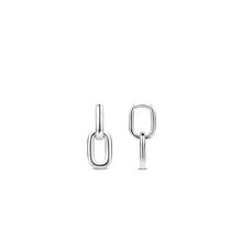 Load image into Gallery viewer, Ti Sento Sterling Silver Signature Chain Hoops