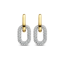 Load image into Gallery viewer, Gold Vermeil and Cubic Zirconia Drop Earrings