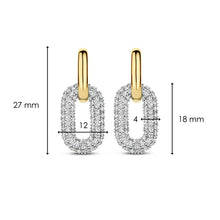 Load image into Gallery viewer, Gold Vermeil and Cubic Zirconia Drop Earrings