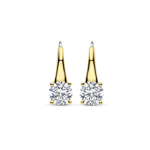 Load image into Gallery viewer, Gold Vermeil Cubic Zirconia Drop Earrings