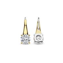 Load image into Gallery viewer, Gold Vermeil Cubic Zirconia Drop Earrings