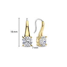 Load image into Gallery viewer, Gold Vermeil Cubic Zirconia Drop Earrings