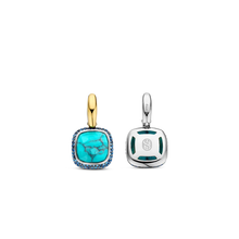 Load image into Gallery viewer, Turquoise Gold Vermeil and Silver Drop Earrings
