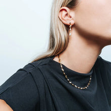 Load image into Gallery viewer, Gold Vermeil and Cubic Zirconia Long Drop Earrings