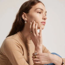 Load image into Gallery viewer, Gold Vermeil and Cubic Zirconia Drop Earrings