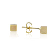 Load image into Gallery viewer, 9ct Yellow Gold Super Mini Square Stud Earrings
