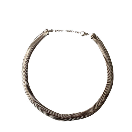 Sterling Silver Necklace - 9.9mm Flat Snake Chain, view 2